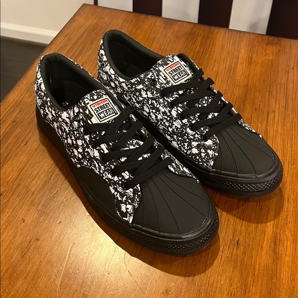 Vision Street Wear Canvas Lo Shoes Skulls AOP Sneakers Skateboard BMX VSW Men 12 - Picture 2 of 12